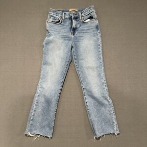 7 For All Mankind Luxe Vintage  HW Slim Kick Jeans ,Light Stone Wash 26